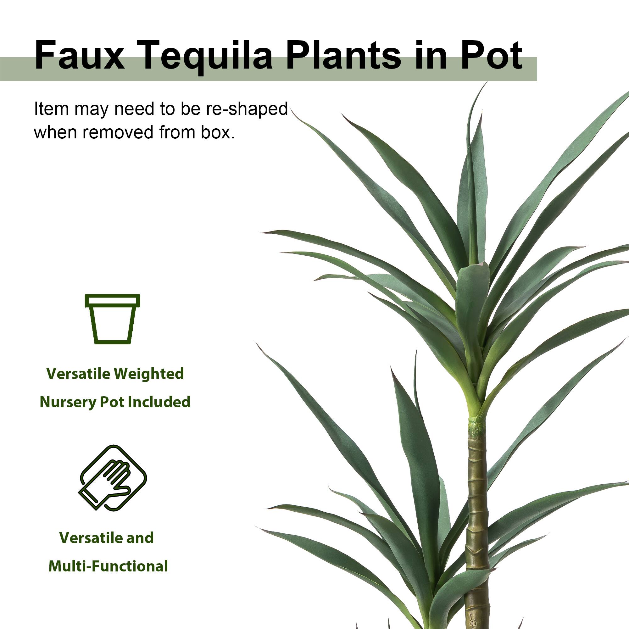 Glitzhome® 4.25ft. Faux Tequila Plant in Pot